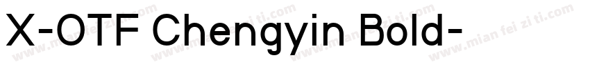 X-OTF Chengyin Bold字体转换